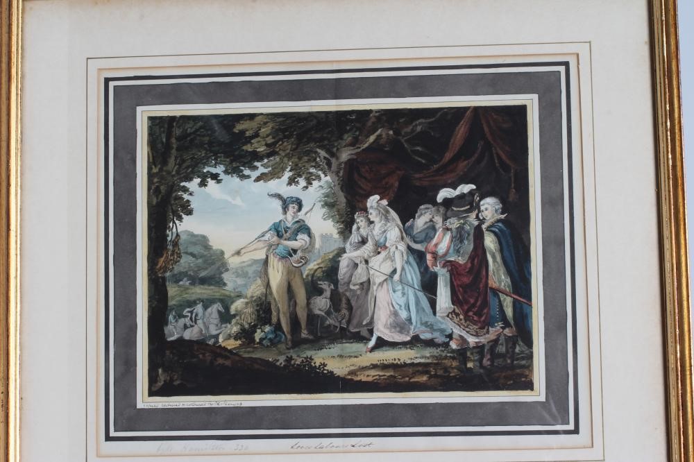 A COLLECTION OF EIGHT LATE 19TH CENTURY WATERCOLOURS DEPICTING SHAKESPEAREAN SCENES Image