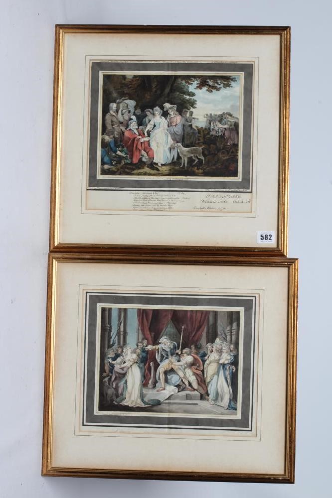 A COLLECTION OF EIGHT LATE 19TH CENTURY WATERCOLOURS DEPICTING SHAKESPEAREAN SCENES Image