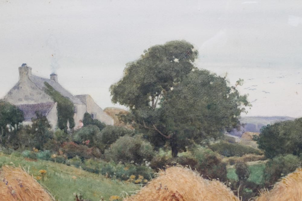 JOHN MCDOUGAL (1851-1945) Harvest Time, signed lower right, dated 1909, watercolour, 22" x 26 1/2", Image