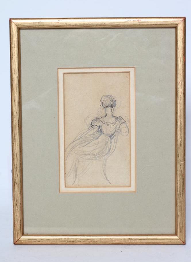 JOHN HAYTER RA (1815-1879) Study of a Seated Lady, pencil, unsigned, 5 1/2" x 3", modern gilt frame Image