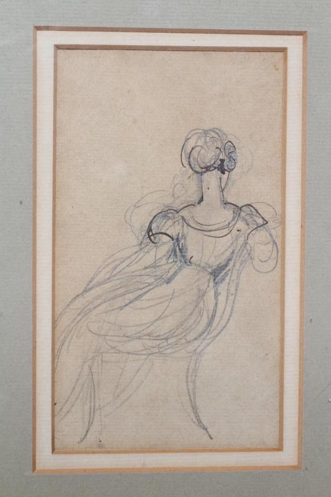 JOHN HAYTER RA (1815-1879) Study of a Seated Lady, pencil, unsigned, 5 1/2" x 3", modern gilt frame Image