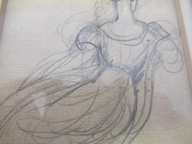 JOHN HAYTER RA (1815-1879) Study of a Seated Lady, pencil, unsigned, 5 1/2" x 3", modern gilt frame Image