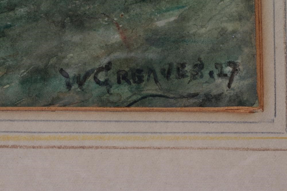 WILLIAM GREAVES (1852-1938) View of Knaresborough, signed lower right, watercolour, 10" x 13 1/2", Image