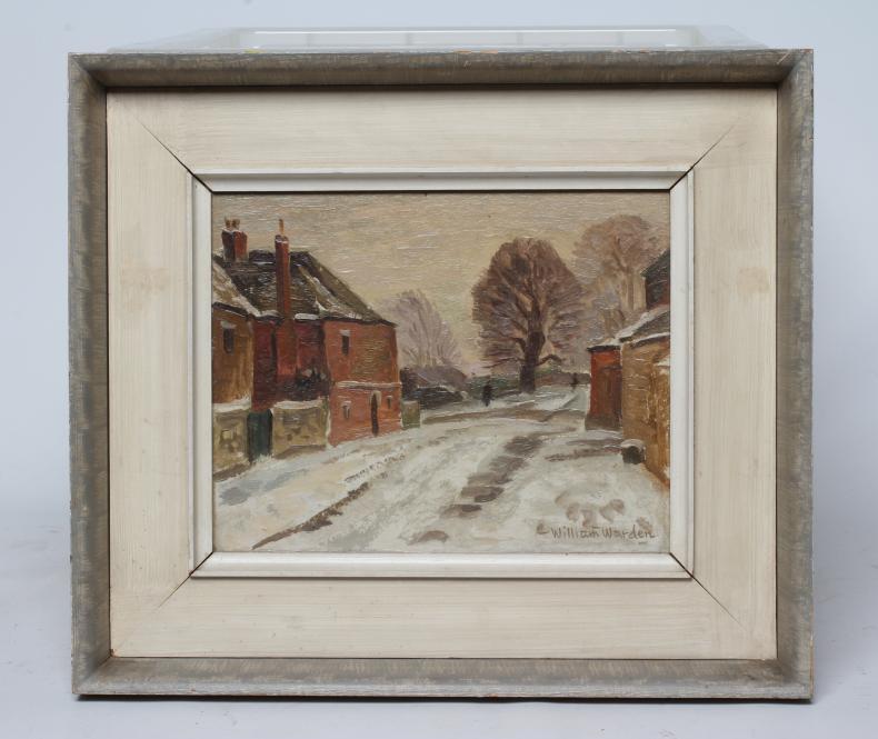 WILLIAM WARDEN (1908-1982) Snow in Winchelsea, signed lower right, inscribed verso with title and Image