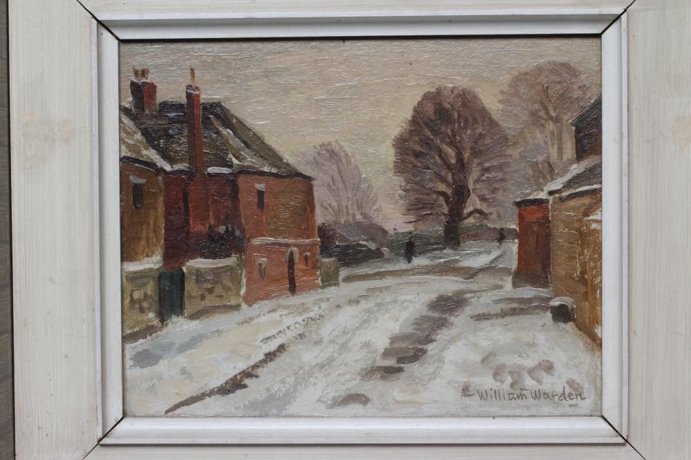 WILLIAM WARDEN (1908-1982) Snow in Winchelsea, signed lower right, inscribed verso with title and Image