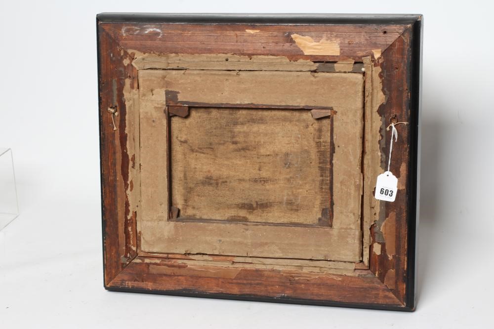 ENGLISH SCHOOL (19th Century) Rural Landscape with Figures on a Track, oil on canvas, 12" x 14 1/2", Image