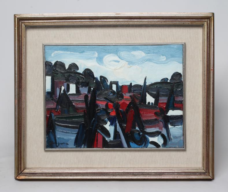 ITALIAN SCHOOL (20th/21st Century) Abstract Landscape, indistinctly signed lower left, inscribed Image