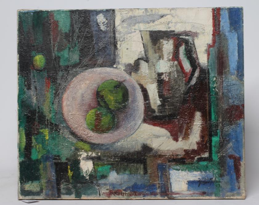 GINO MILANI (b.1921) Still Life with Apples in a Bowl Image