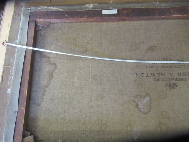 CONTINENTAL SCHOOL (Late 19th century) View of the Bosphorous and Constantinople, oil on canvas, 15" Image