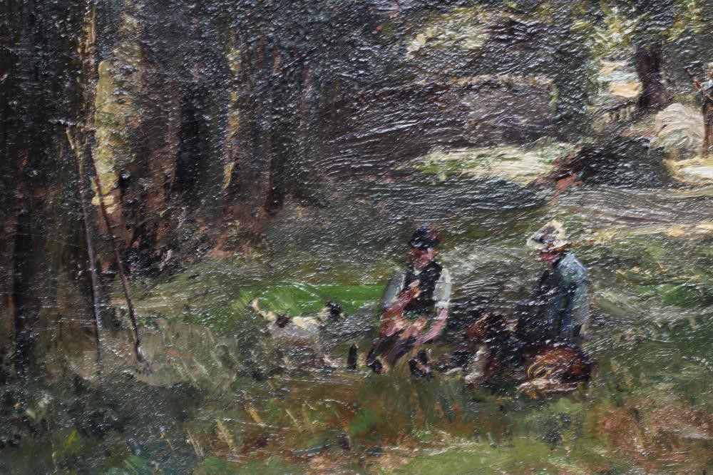 HERBERT F ROYLE (1870-1958) Hay Time in the Dale, signed lower right, oil on canvas, 20" x 24", Image