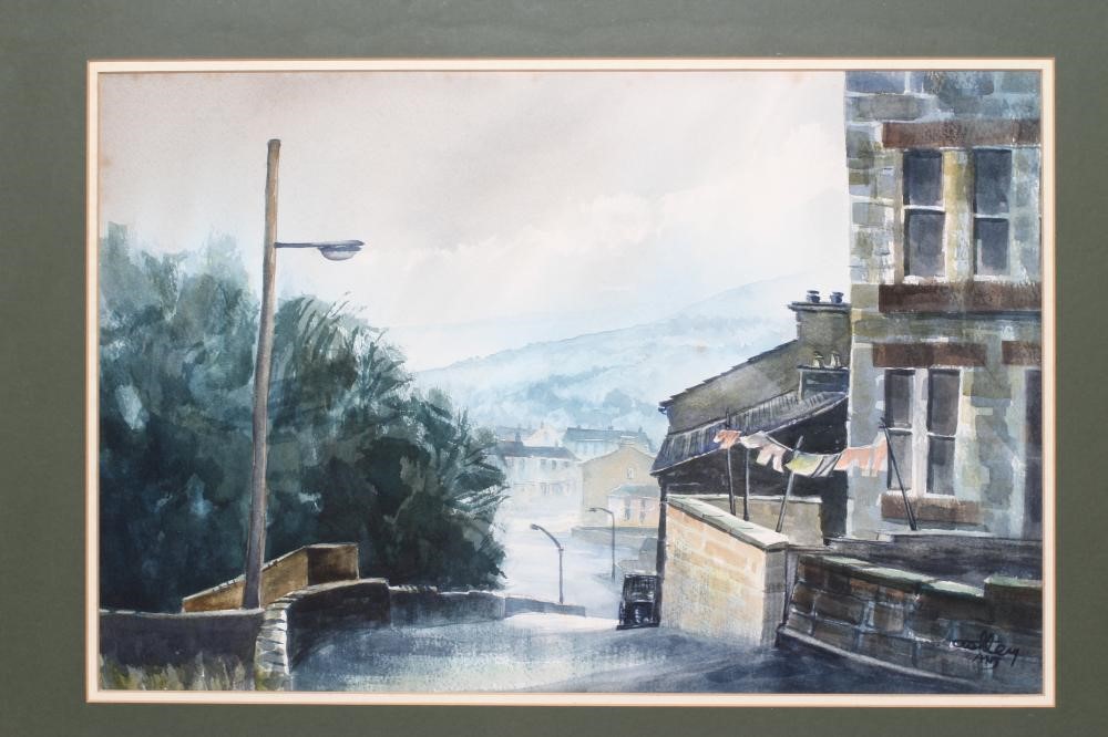 ASHLEY JACKSON (b.1940) Street View, signed lower right, watercolour, 14" x 21", framed and glazed Image