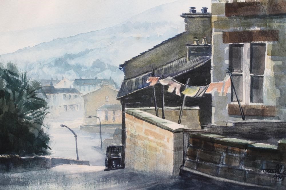 ASHLEY JACKSON (b.1940) Street View, signed lower right, watercolour, 14" x 21", framed and glazed Image