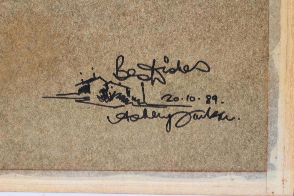 ASHLEY JACKSON (b.1940) Moorland Farm Buildings, signed lower left, watercolour, 14" x 21", framed Image