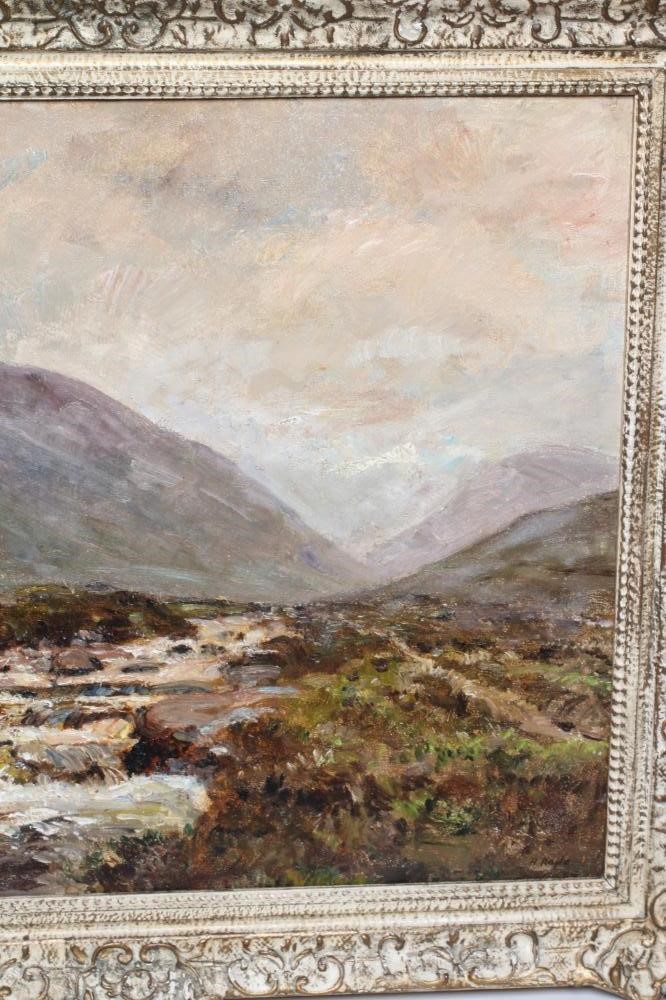 HERBERT F ROYLE (1870-1958) A Ross-shire Glen, signed lower right, oil on canvas, 20" x 24", modern Image