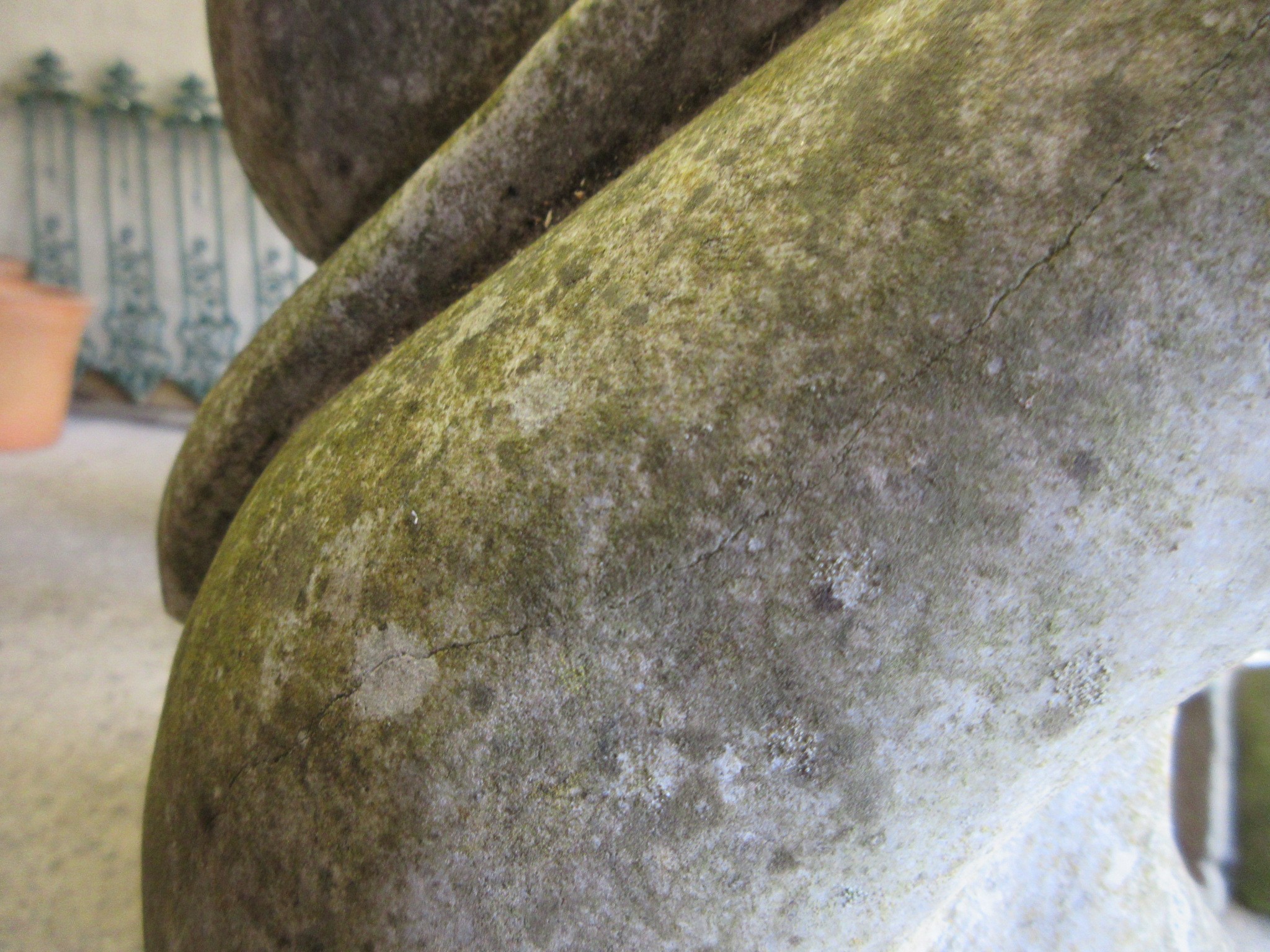 A MARBLE FEMALE NUDE FIGURE, 20th century, modernist, half length, modelled with arms stretched Image