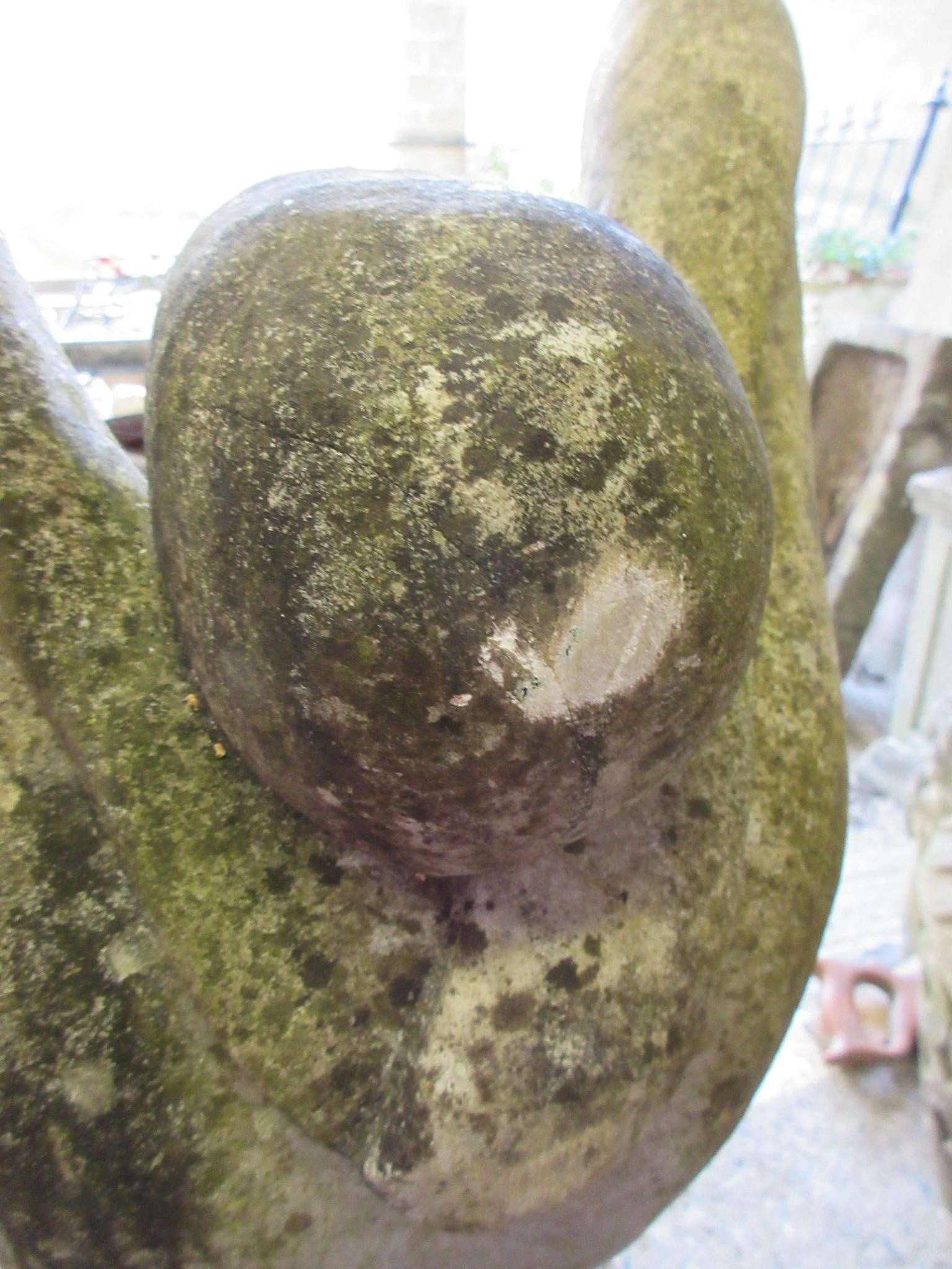 A MARBLE FEMALE NUDE FIGURE, 20th century, modernist, half length, modelled with arms stretched Image
