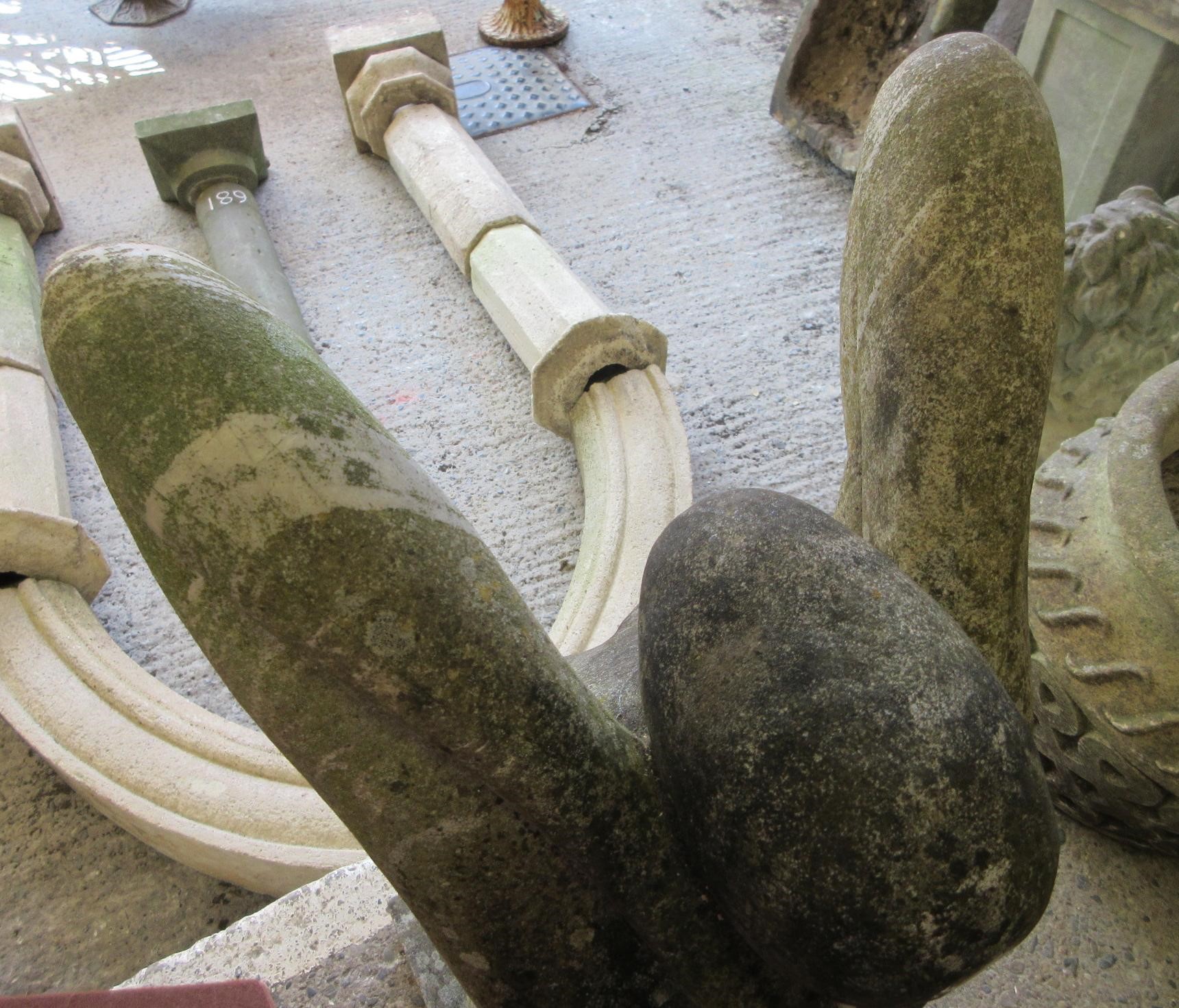 A MARBLE FEMALE NUDE FIGURE, 20th century, modernist, half length, modelled with arms stretched Image