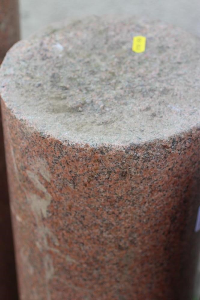 A SET OF FOUR PINK GRANITE COLUMNS, 9" x 40" (Est. plus 24% premium inc. VAT) Image
