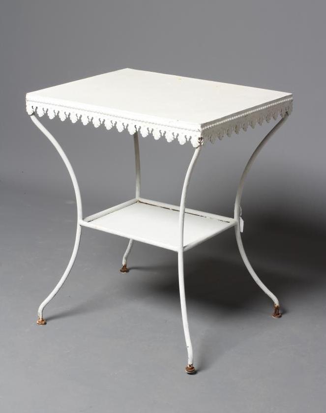 A CAST METAL CONSERVATORY TABLE Image