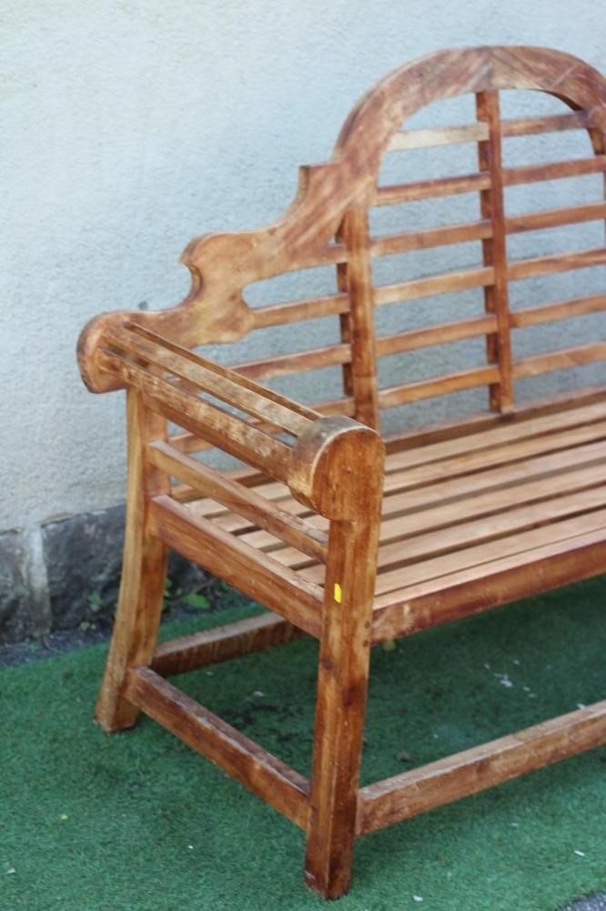 A LUTYENS STYLE HARDWOOD BENCH, modern, 65 3/4" x 18 1/4" x 38 1/4" (Est. plus 24% premium inc. VAT) Image