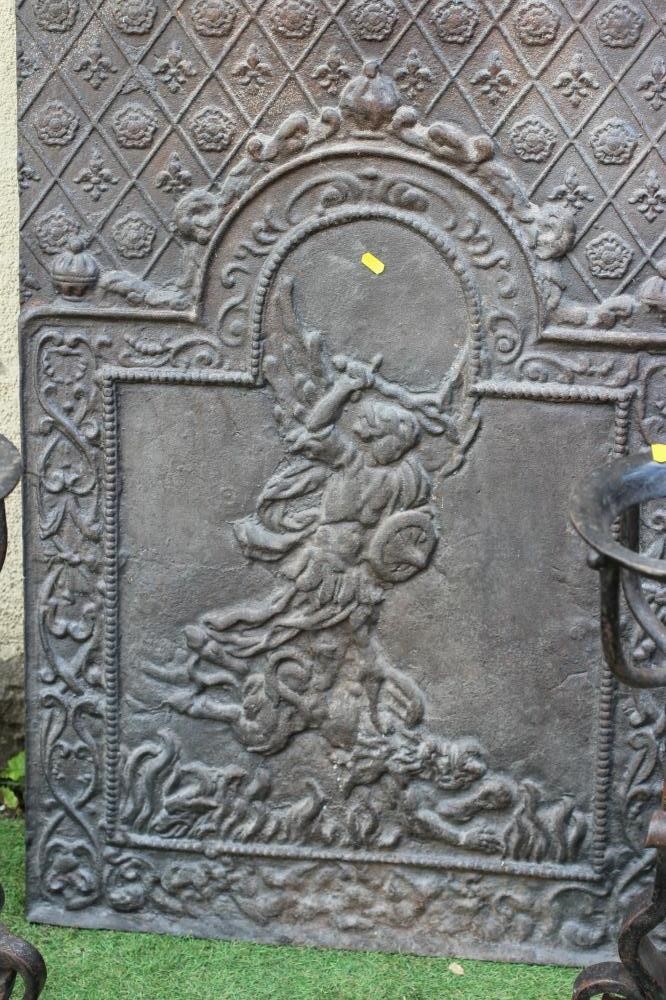 A CAST IRON FIREBACK Image