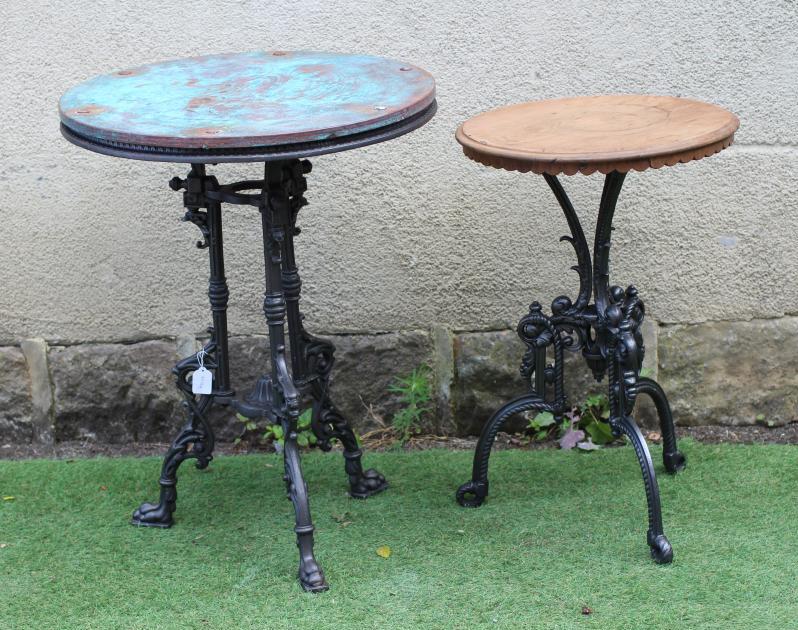 A VICTORIAN CAST IRON PUB TABLE Image