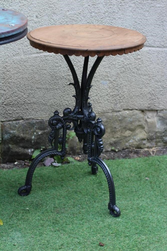A VICTORIAN CAST IRON PUB TABLE Image