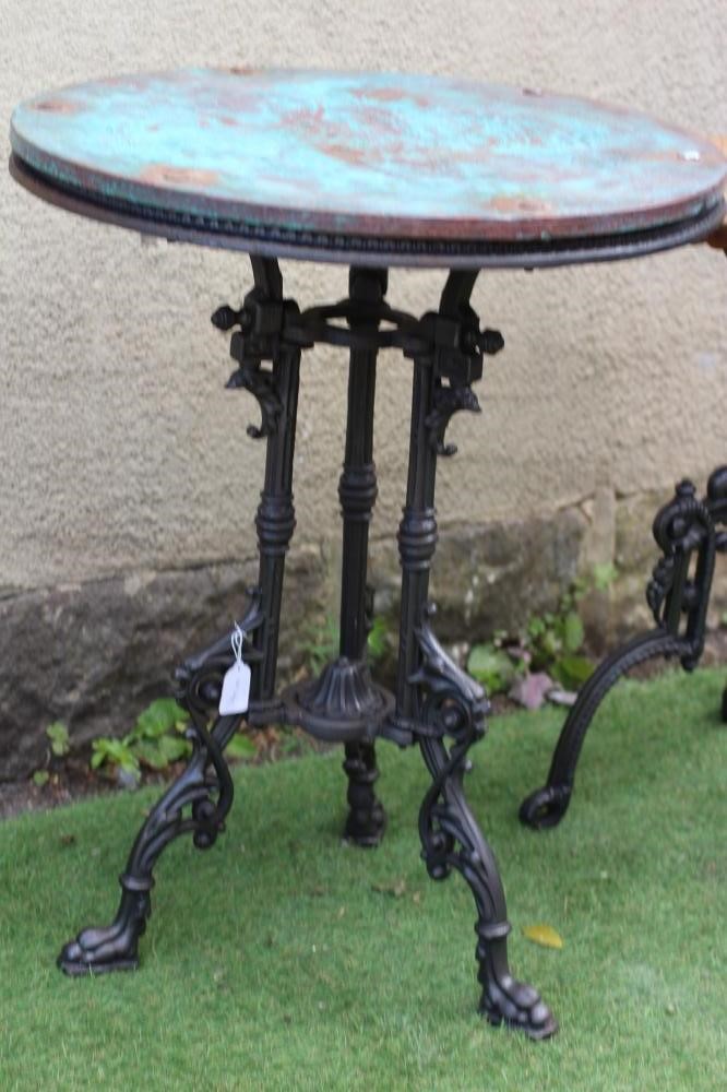 A VICTORIAN CAST IRON PUB TABLE Image