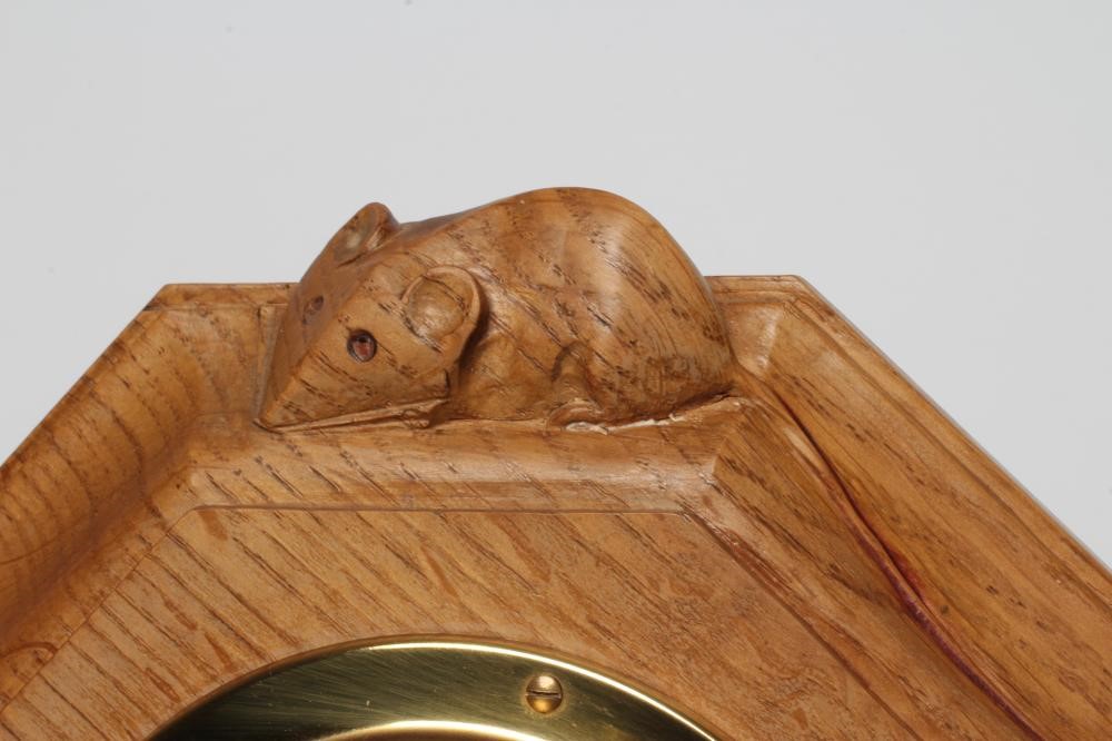 A ROBERT THOMPSON OAK CASED WALL TIMEPIECE Image