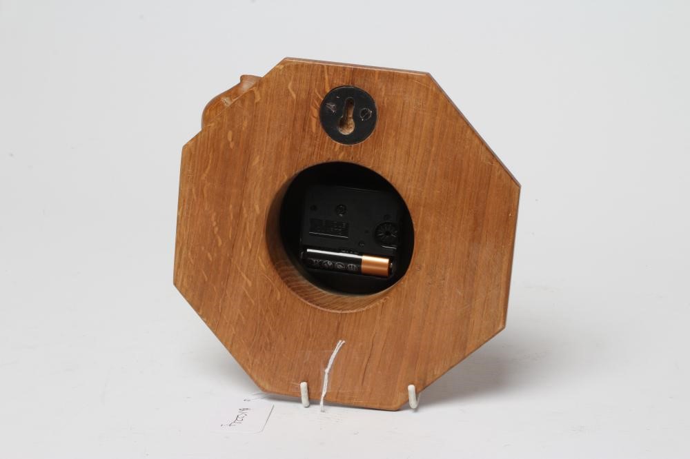 A ROBERT THOMPSON OAK CASED WALL TIMEPIECE Image