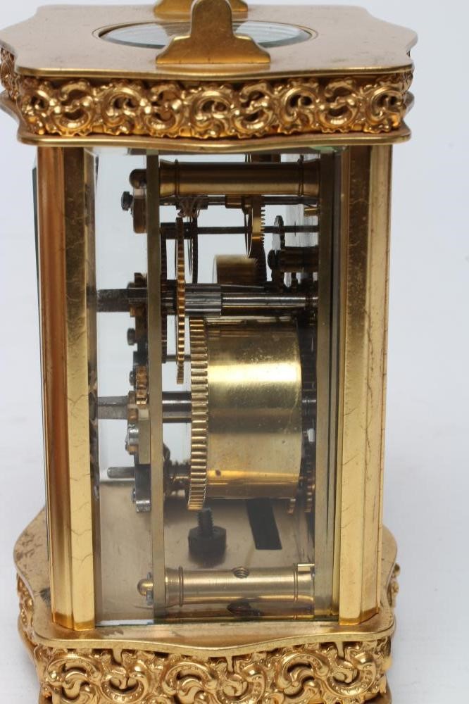 A BRASS CASED CARRIAGE CLOCK Image