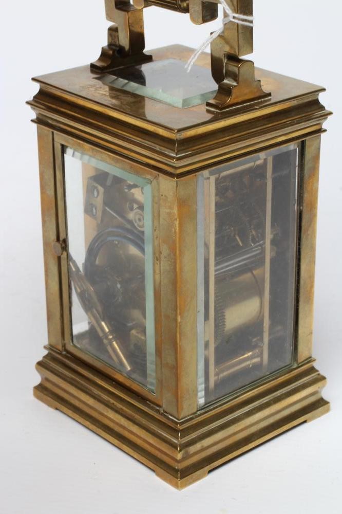 A BRASS CASED CARRIAGE CLOCK Image