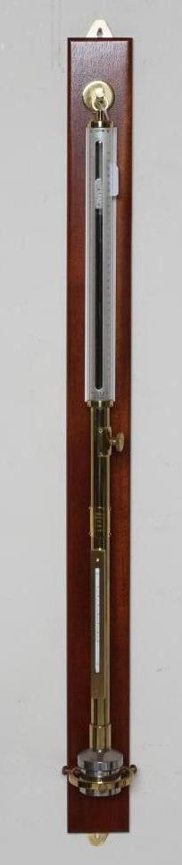 A BRASS MARINE STICK BAROMETER Image