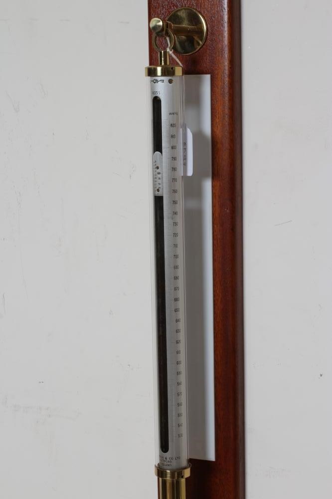 A BRASS MARINE STICK BAROMETER Image