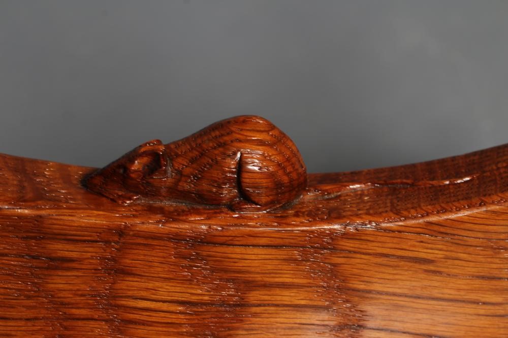 A ROBERT THOMPSON ADZED OAK COFFEE TABLE Image