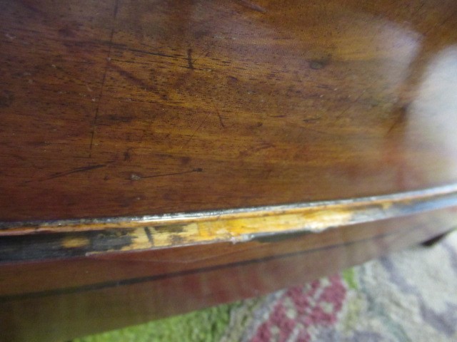 A REGENCY MAHOGANY BOWED CHEST Image