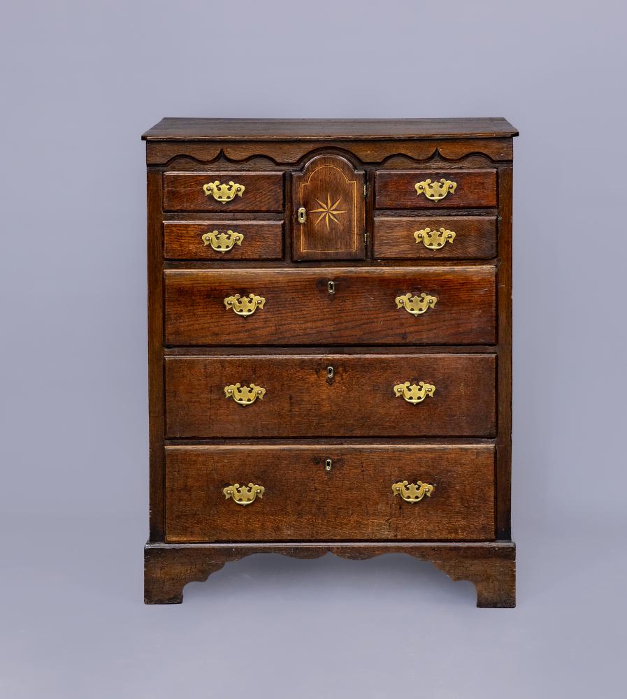 A GEORGIAN OAK "NORFOLK CHEST" Image