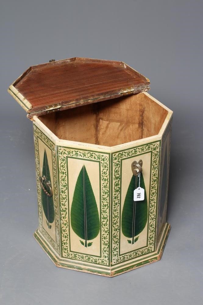 A SCANDINAVIAN (?) PAINTED PINE BOX STOOL Image