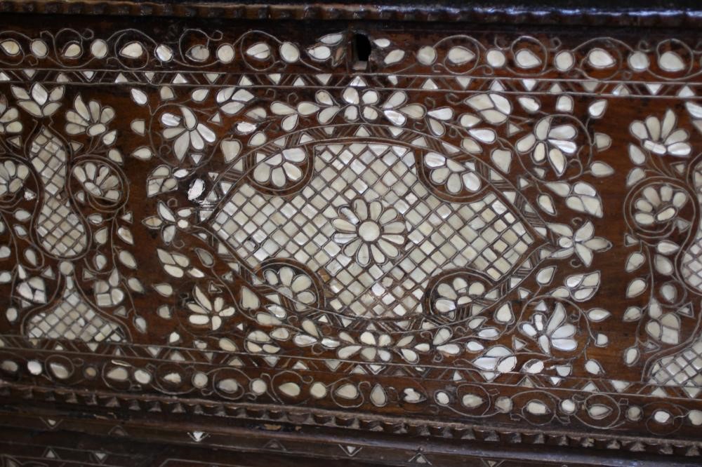BEDOUIN HARDWOOD AND MOTHER OF PEARL INLAID CHEST Image