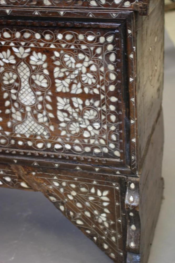 BEDOUIN HARDWOOD AND MOTHER OF PEARL INLAID CHEST Image