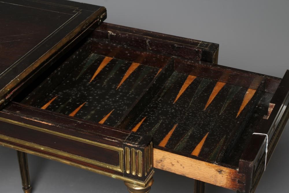 A FRENCH ROSEWOOD FOLDING GAMES TABLE Image
