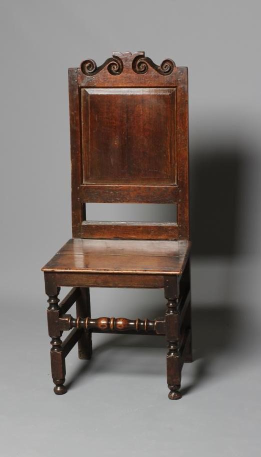 A JOINED OAK BACKSTOOL Image