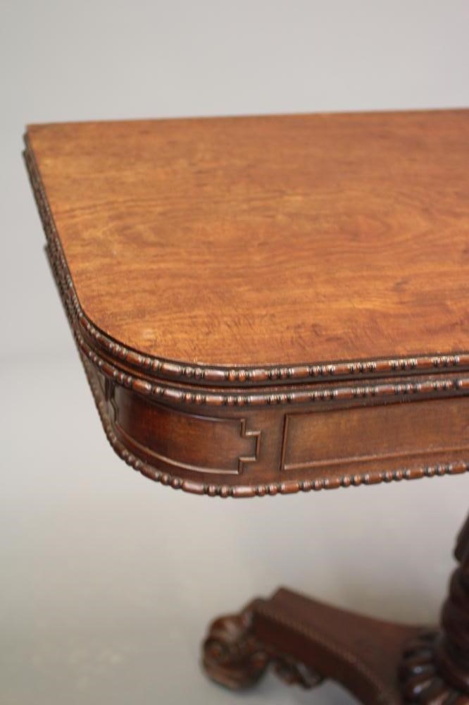 A REGENCY MAHOGANY FOLDING TEA TABLE Image
