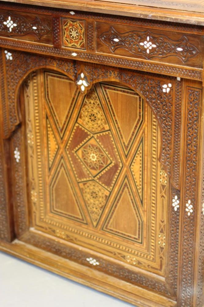 A SYRIAN PARQUETRY PEDESTAL DESK Image
