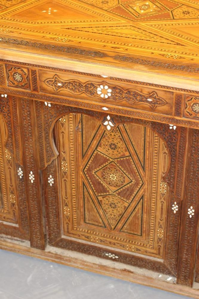 A SYRIAN PARQUETRY PEDESTAL DESK Image