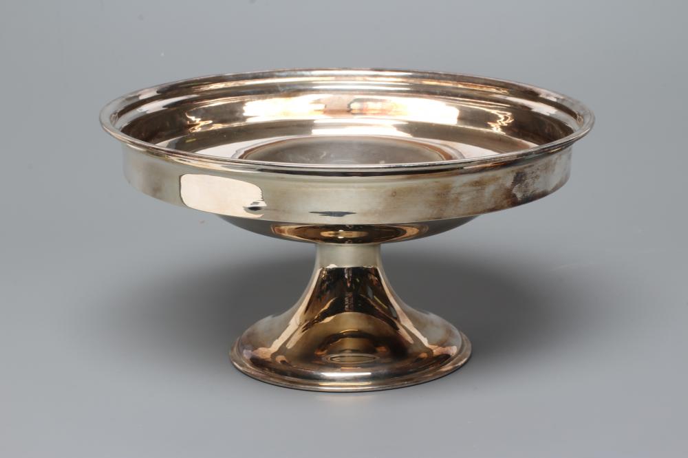 A LOW PEDESTAL BOWL, by The Wilmot Manufacturing Co., Birmingham 1924, the dished bowl on a wide Image