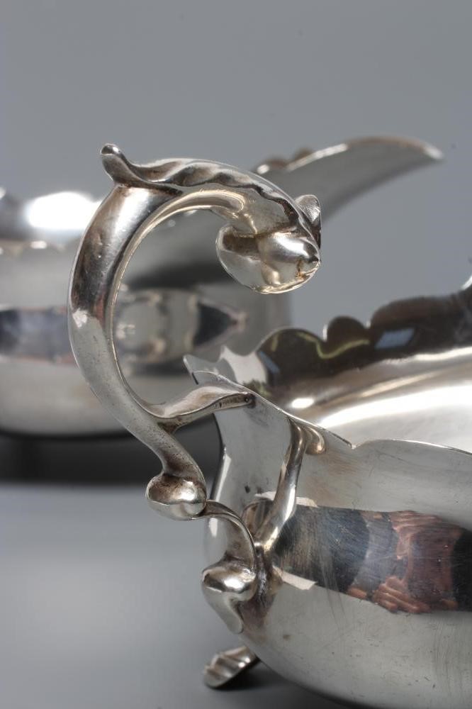 A PAIR OF SILVER SAUCEBOATS Image