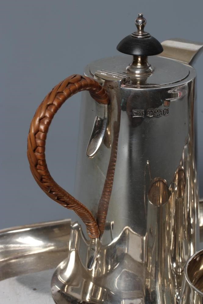 AN ART DECO SILVER FIVE PIECE CAFÉ-AU-LAIT SET Image