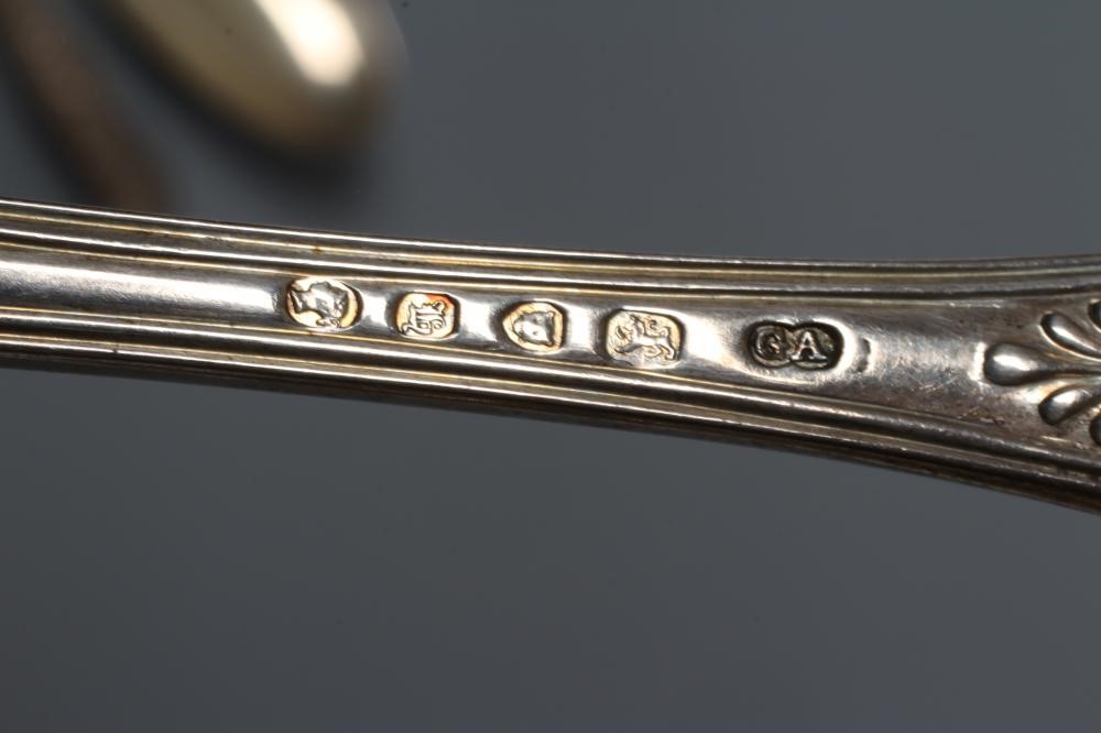 A SET OF THREE EARLY SILVER VICTORIAN KING'S PATTERN TABLE SPOONS Image