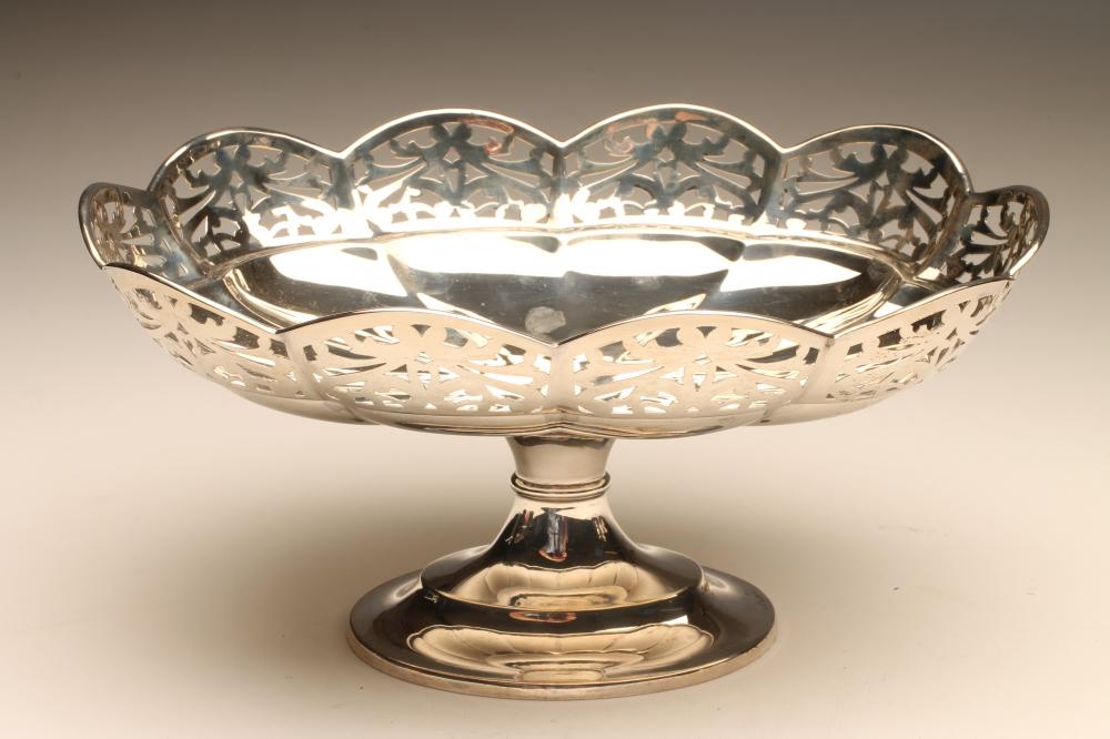 A SILVER PEDESTAL DISH Image